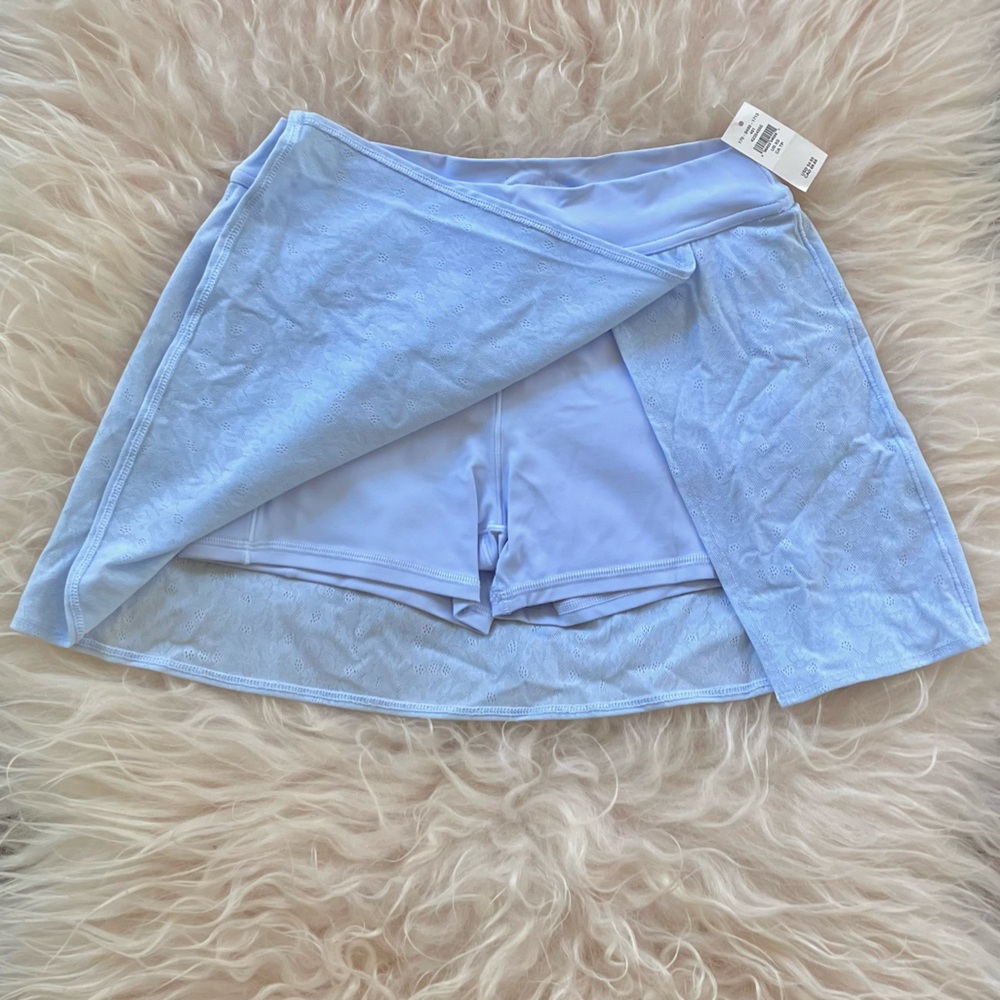 NWT Aerie Real Me XTRA Lace Mini Skort in Eyelet Blue Sz XS. - Picture 8 of 14